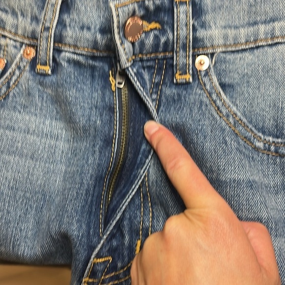 MODERN AMERICAN Jackson The Dad Jean High Rise Relaxed Leg Sz 26 Fidelity Denim - Picture 4 of 11